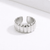 lepelou - leder - Breiter Ring silber - LPSRBRESIL