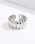 lepelou - leder - Breiter Ring silber - LPSRBRESIL