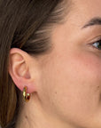 lepelou - leder - Chunky Creolen 20mm gold - LPSOBCGOL20