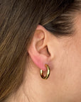 lepelou - leder - Chunky Creolen 20mm gold - LPSOBCGOL20