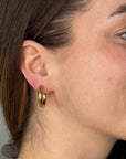 lepelou - leder - Chunky Creolen 25mm gold - LPSOBCGOL25