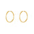 lepelou - leder - Creolen 35mm gold - 