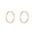 lepelou - leder - Creolen 35mm rosegold - LPSODCROS35