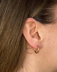 lepelou - leder - Creolen - Creolen 12mm gold - LPSODCGOL12
