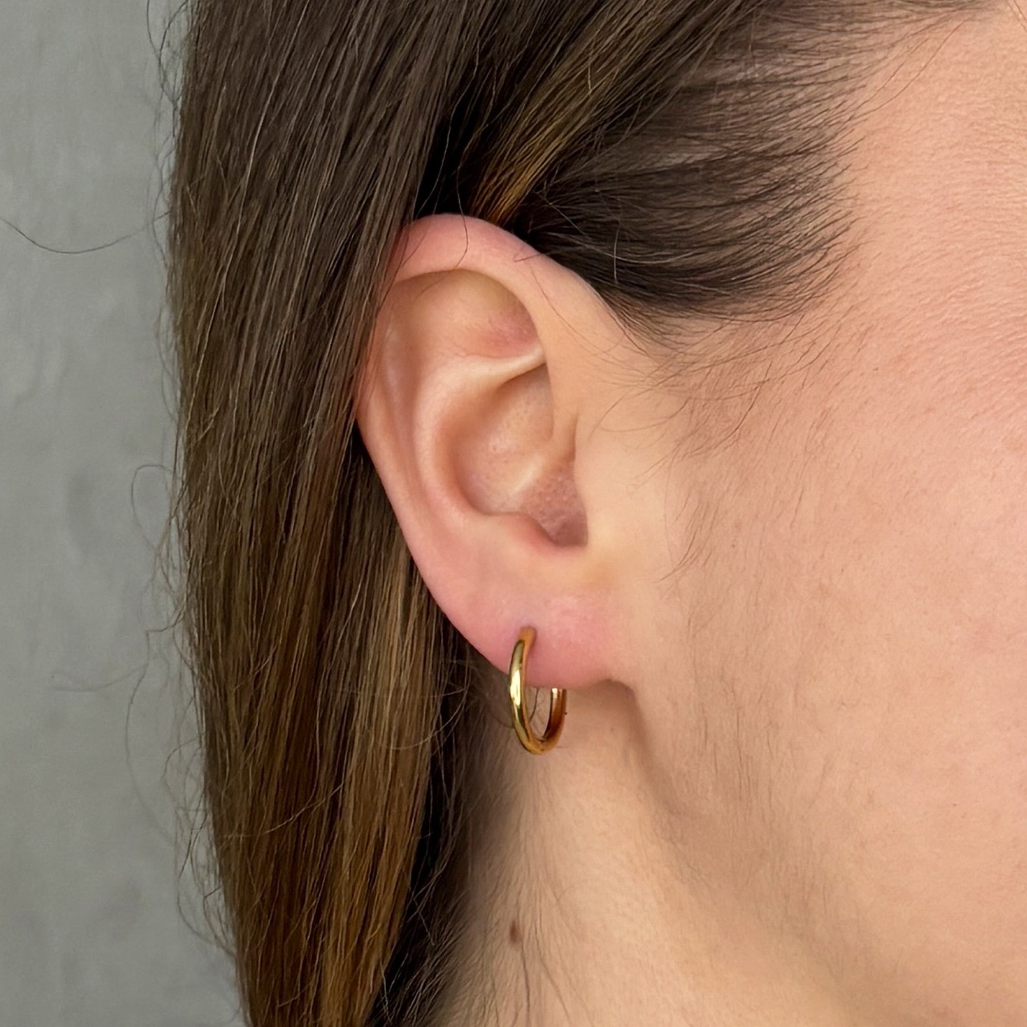 lepelou - leder - Creolen - Creolen 12mm gold - LPSODCGOL12