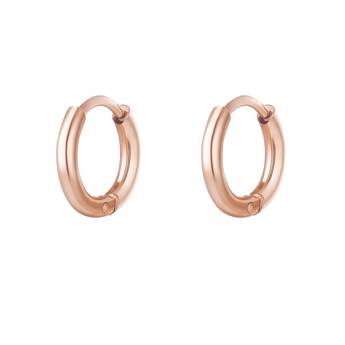 lepelou - leder - Creolen - Creolen 12mm rosegold - LPSODCROS12