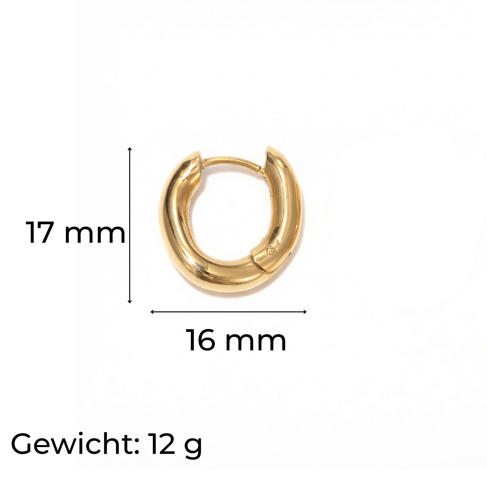 lepelou - leder - Curved Ohrringe gold - LPSOORGGOL