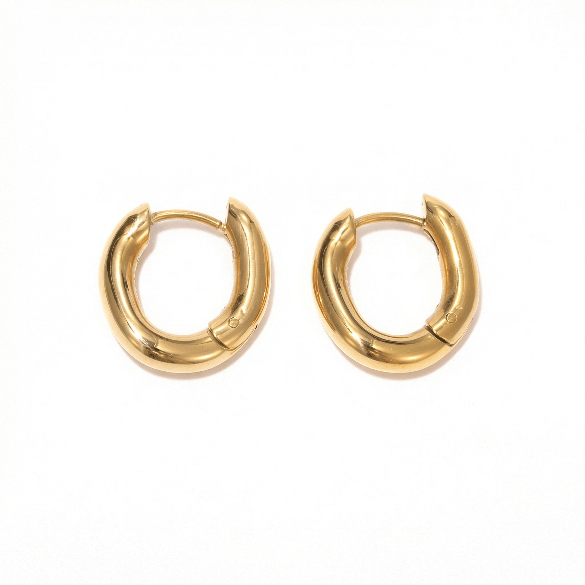 lepelou - leder - Curved Ohrringe gold - LPSOORGGOL