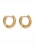 lepelou - leder - Curved Ohrringe gold - LPSOORGGOL