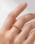 lepelou - leder - Dots Ring gold - LPSRDOTGOL