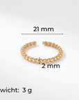 lepelou - leder - Dots Ring silber - 