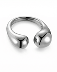 lepelou - leder - Drop Ring silber - 