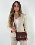 lepelou - leder - ELENA – Leder Umhängetasche braun - LPHELEBRAE