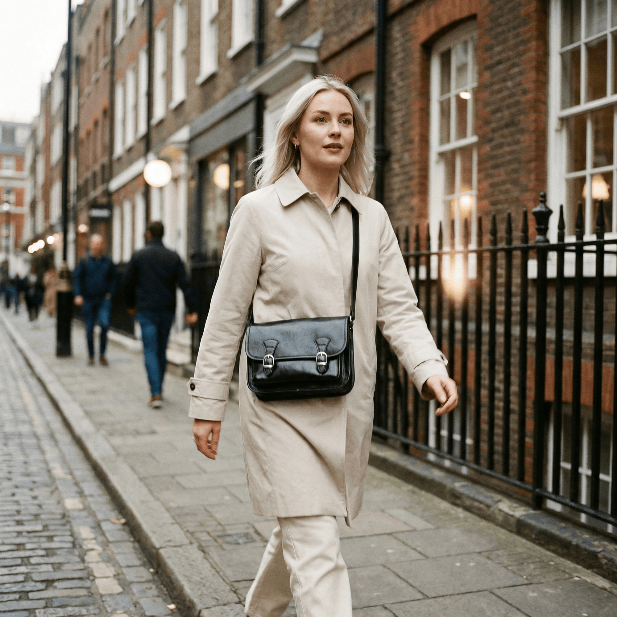 lepelou - leder - ELENA – Leder Umhängetasche schwarz - LPHELESCHE