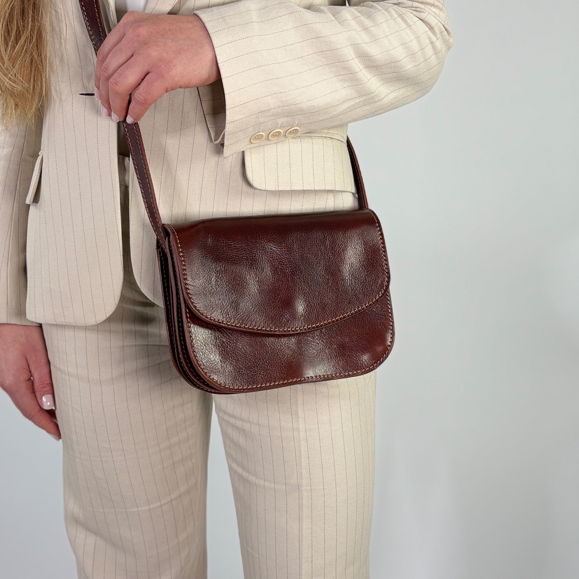 lepelou - leder - ELLA – Leder Umhängetasche braun - LPHELLBRAE