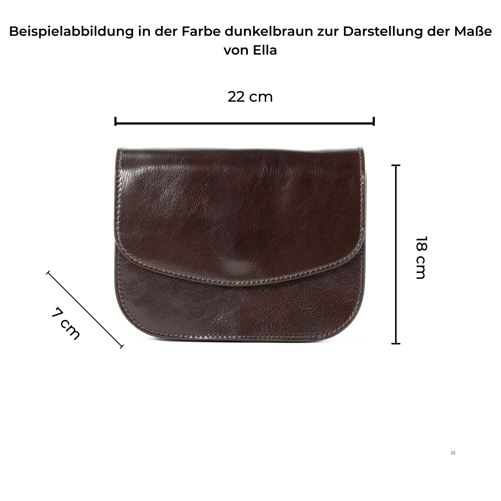 lepelou - leder - ELLA – Leder Umhängetasche schwarz - LPHELLSCHE