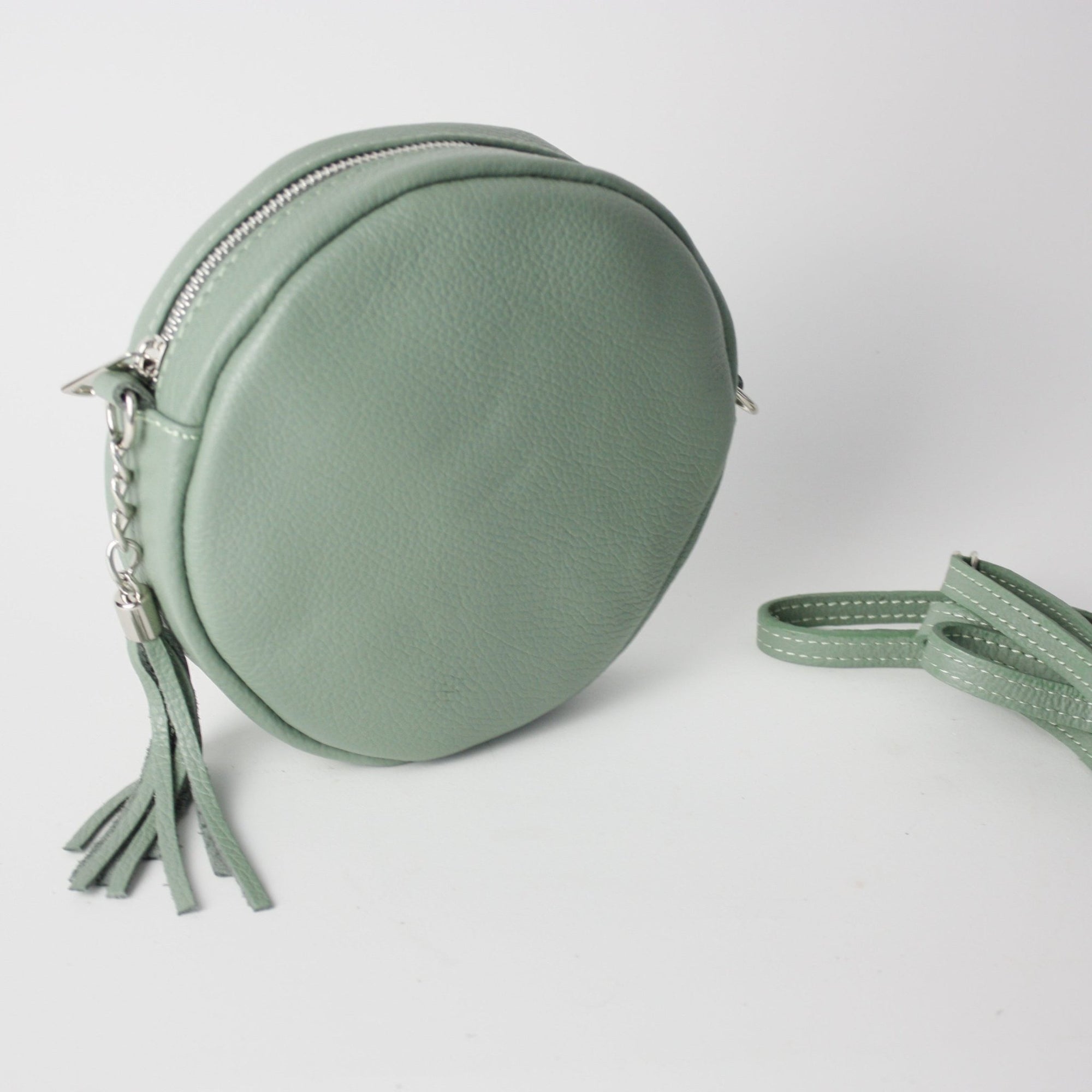 lepelou - leder - FABIA – Leder Umhängetasche mint - 