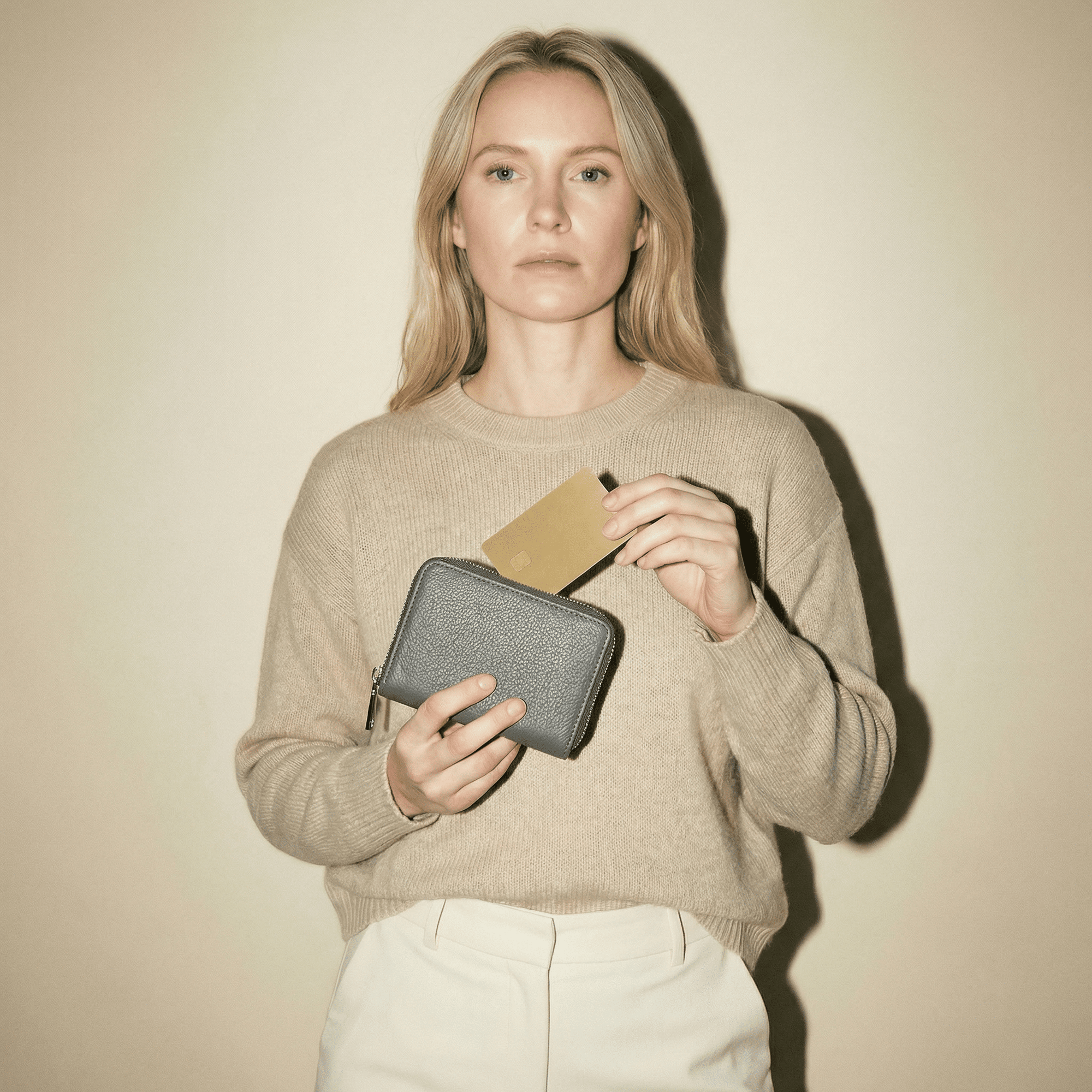 lepelou - leder - FELI – Leder Geldbörse dunkelgrau - LPPFELDGRS