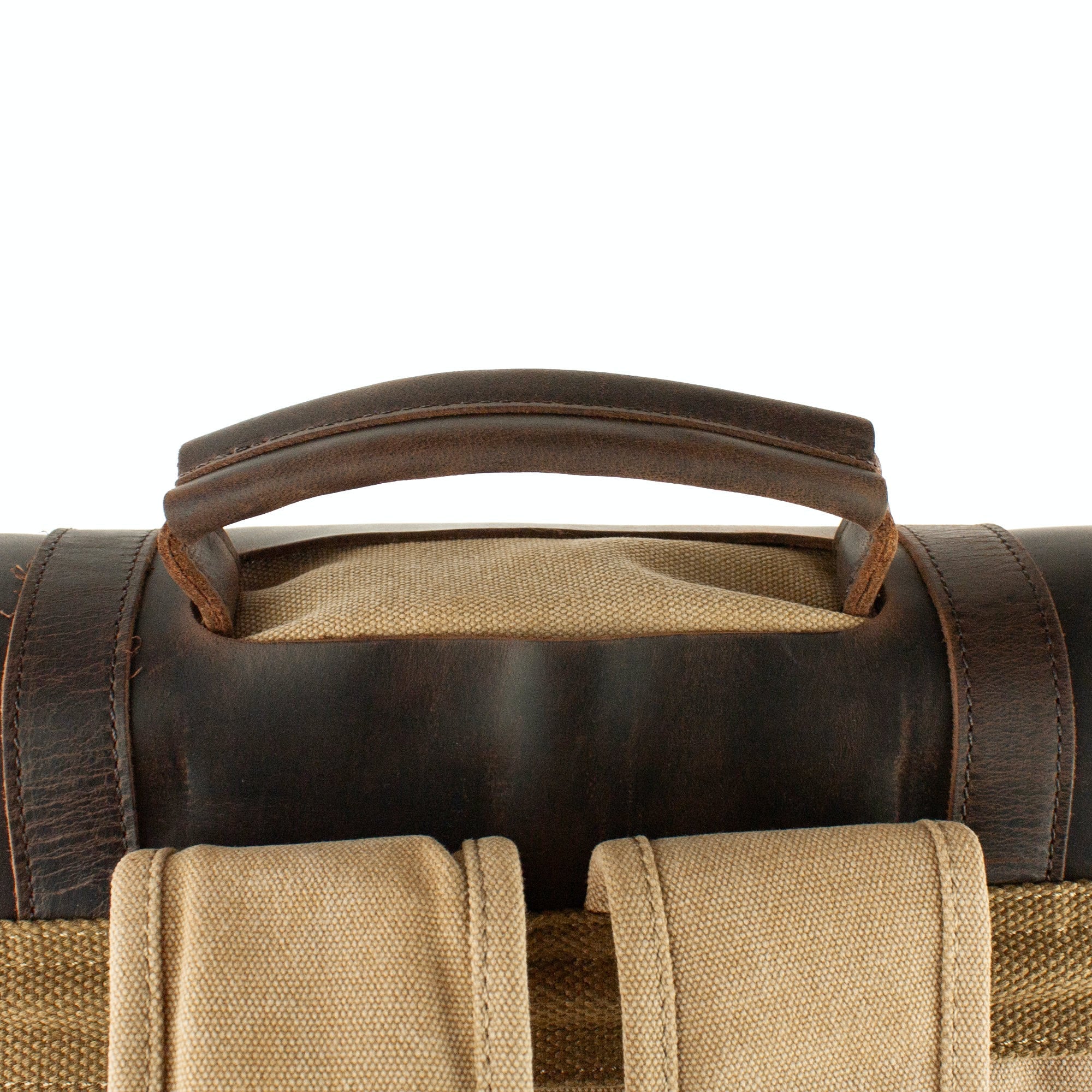 lepelou - leder - FELIX – Canvas &amp; Leder Rucksack beige - LPRCANBEI