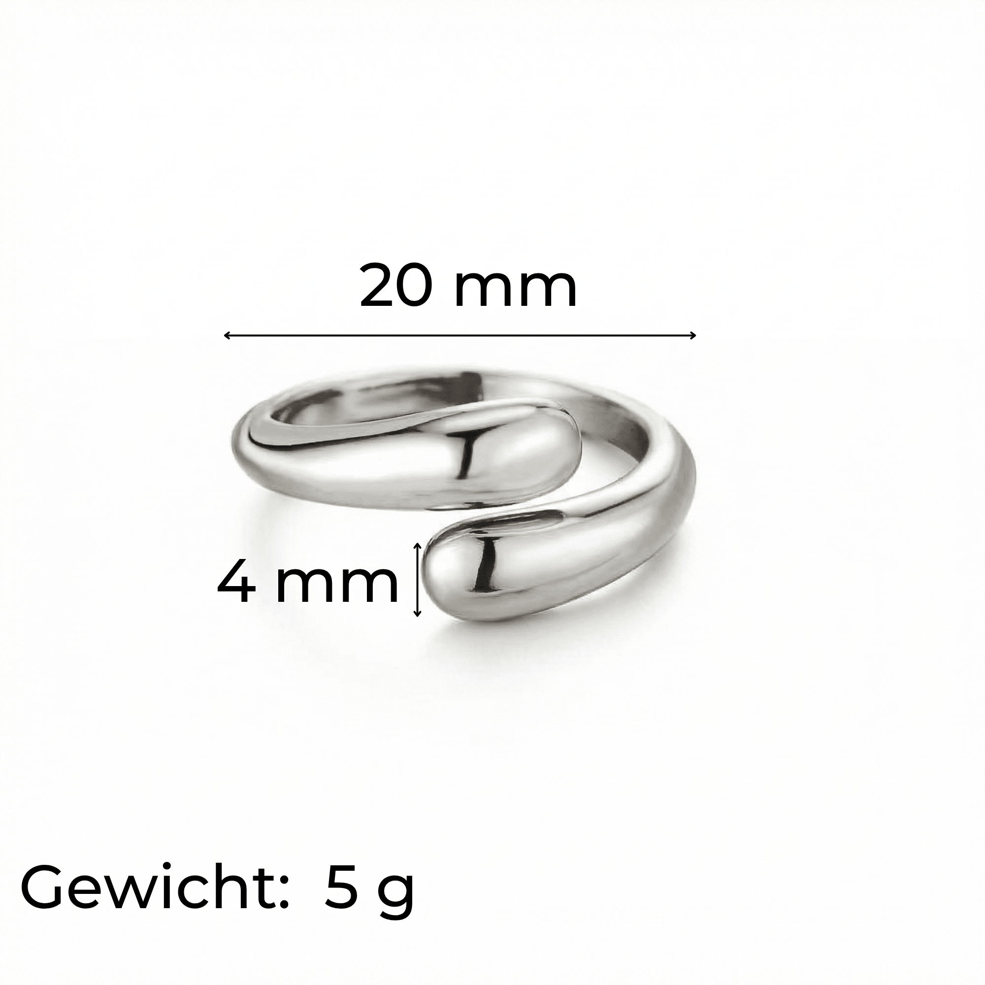 lepelou - leder - Flow Ring gold+silber - 