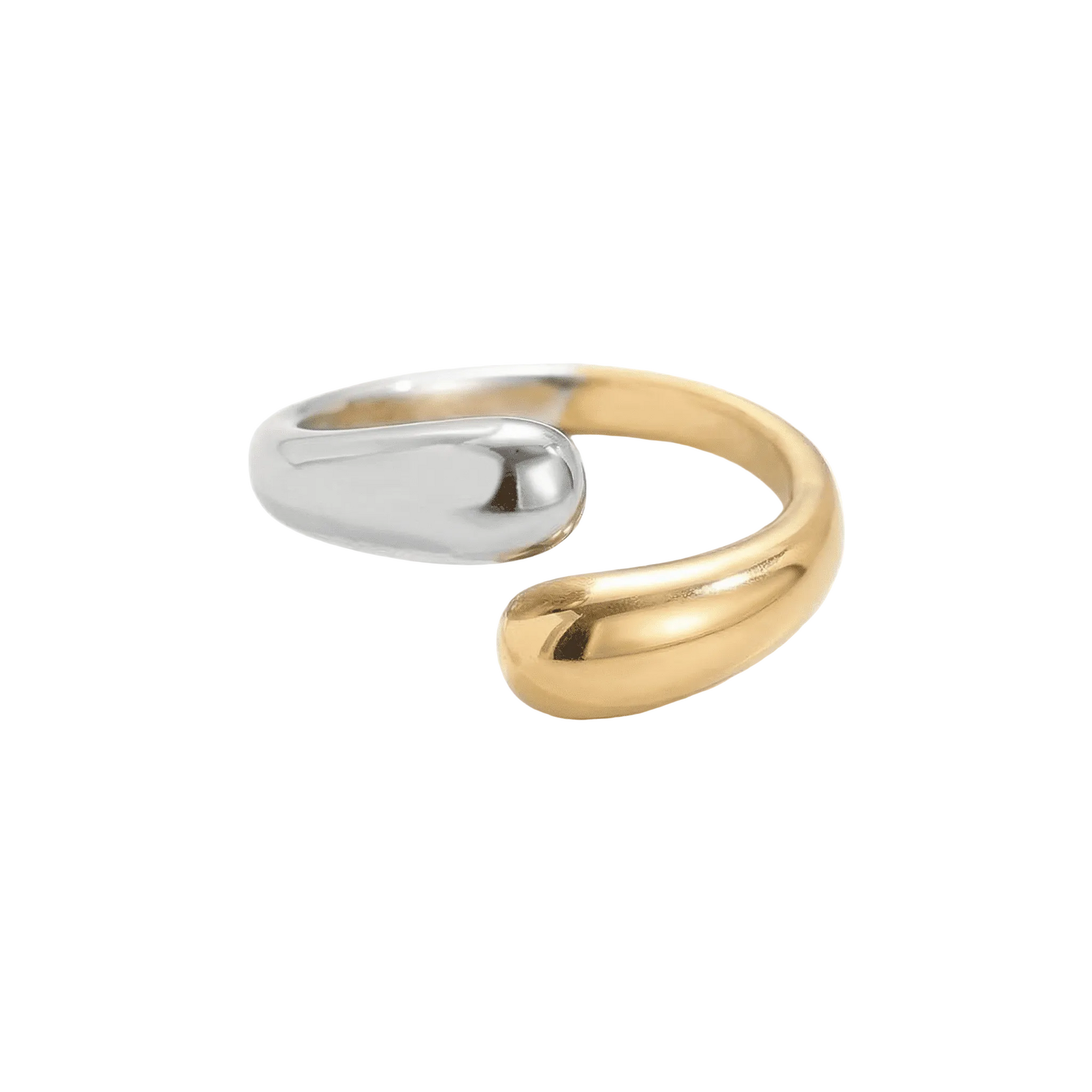 lepelou - leder - Flow Ring gold+silber - 