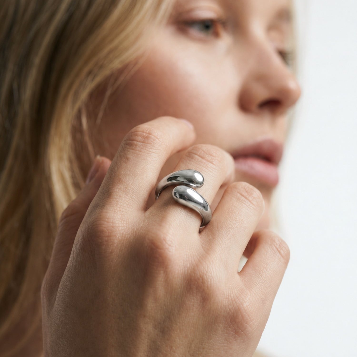 lepelou - leder - Flow Ring silber - LPSRFLOWSIL