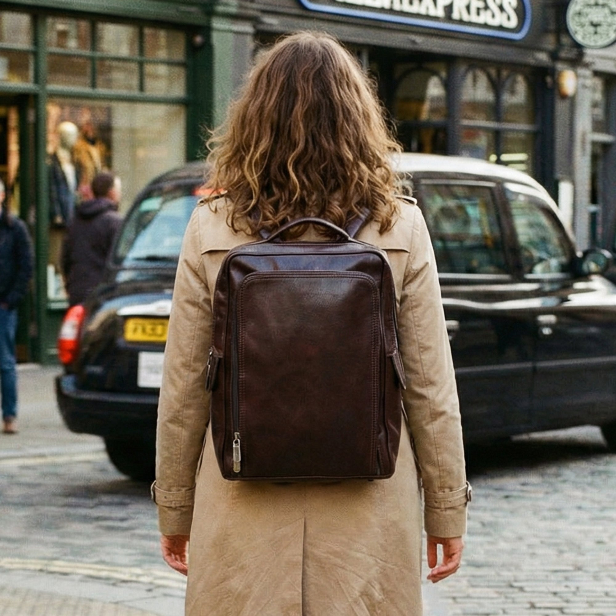 lepelou - leder - GABRIEL – Leder Rucksack braun - LPRGABBRAE