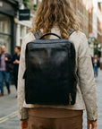 lepelou - leder - GABRIEL – Leder Rucksack schwarz - LPRGABSCHE