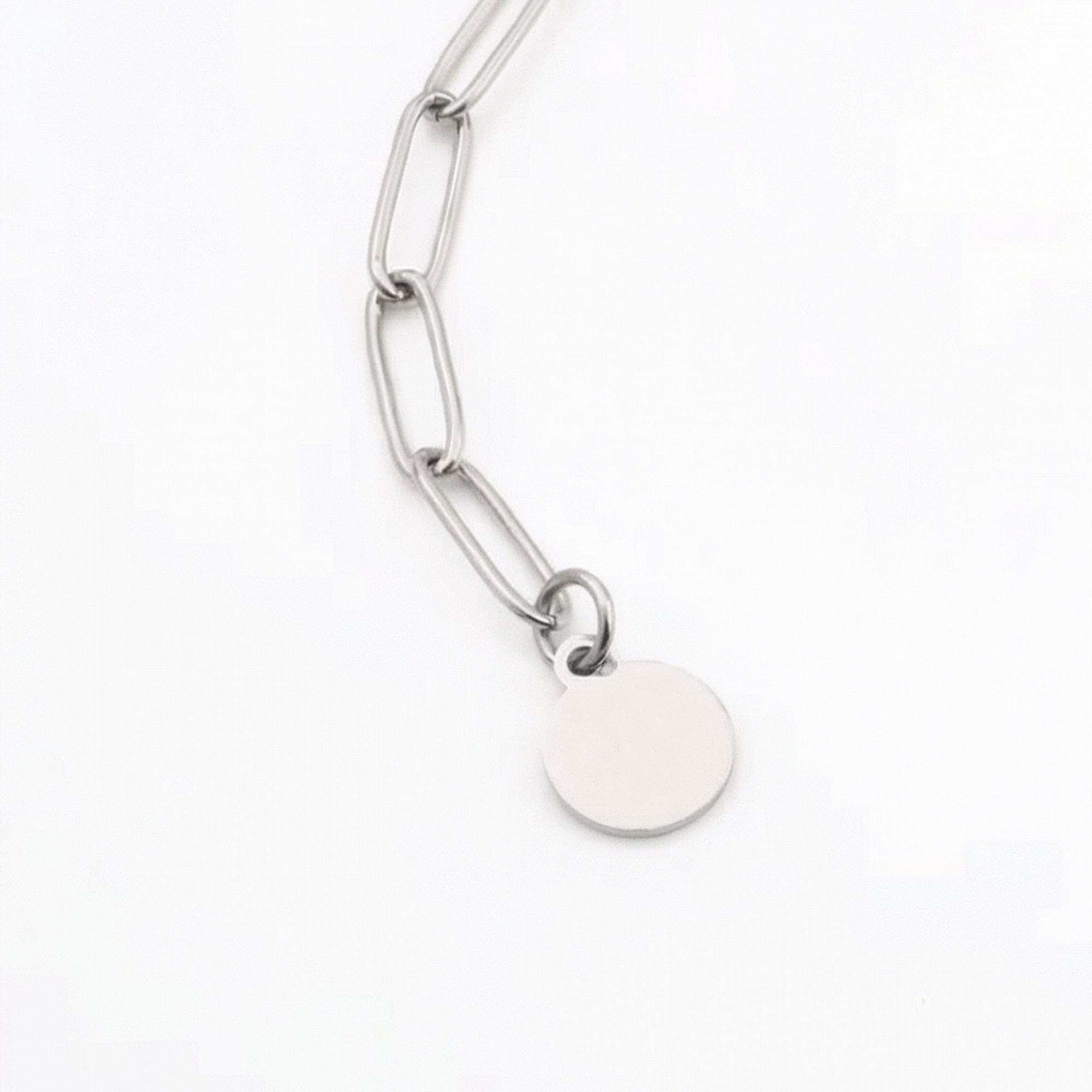 lepelou - leder - Glieder Armband silber - LPSAGLISIL