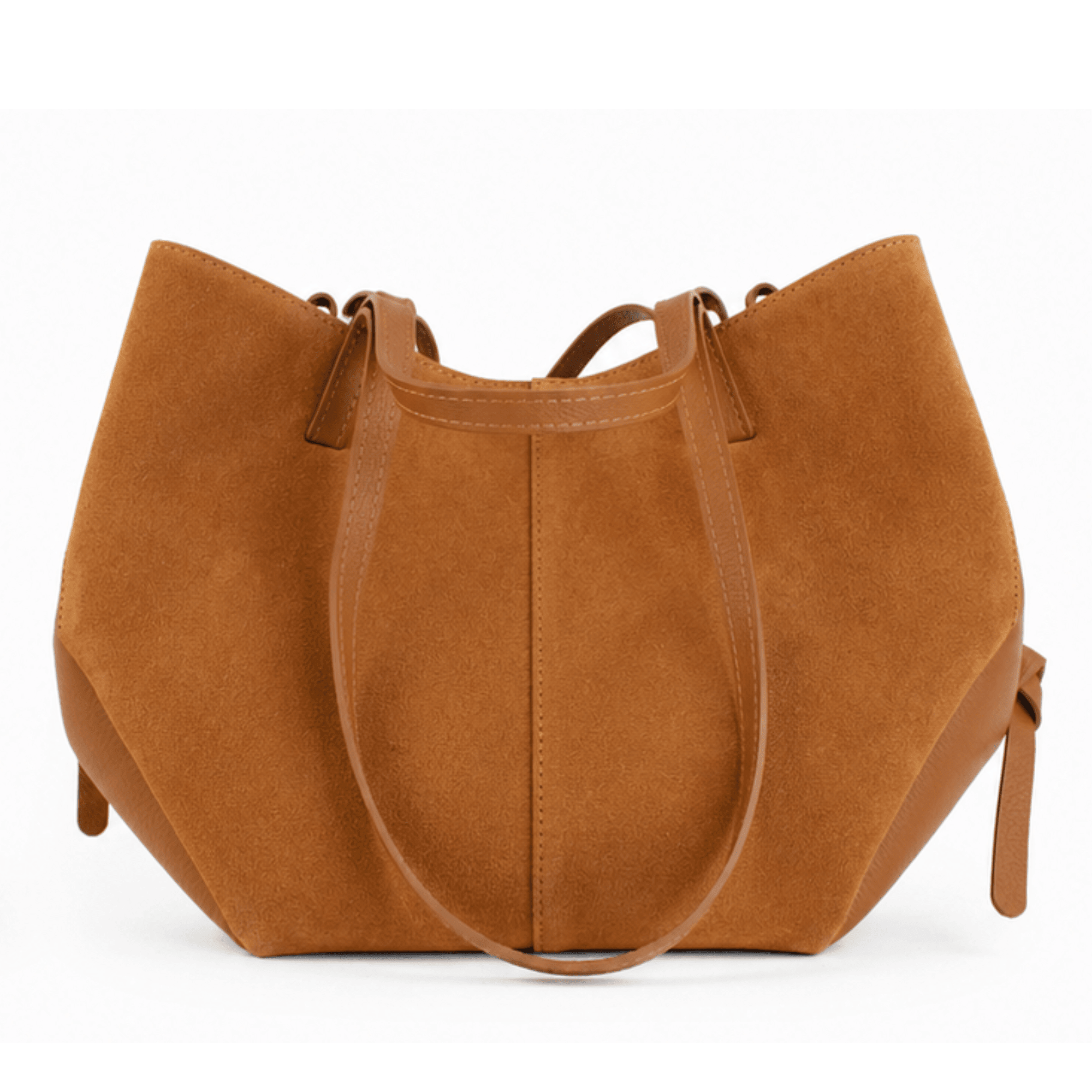 lepelou - leder - Handtaschen - Wildleder Handtasche TARA cognac - 