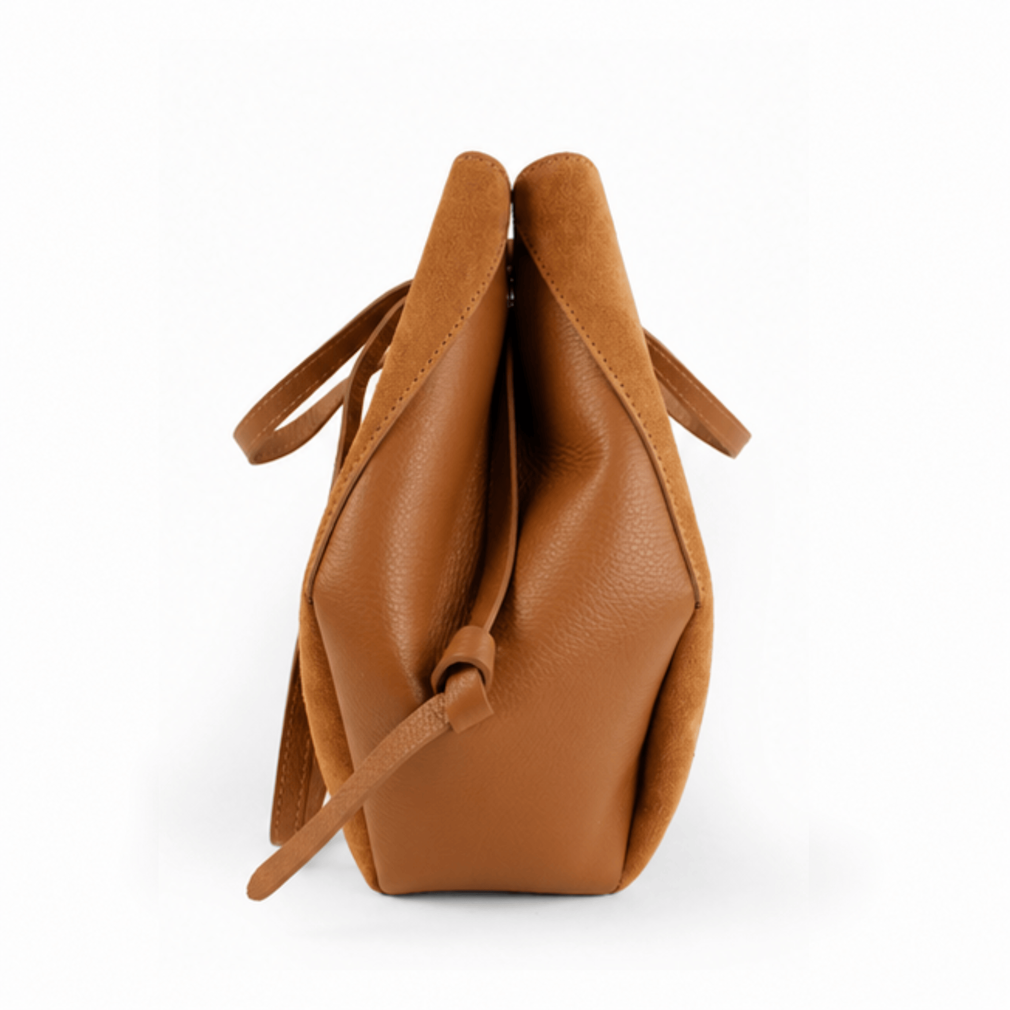 lepelou - leder - Handtaschen - Wildleder Handtasche TARA cognac - 