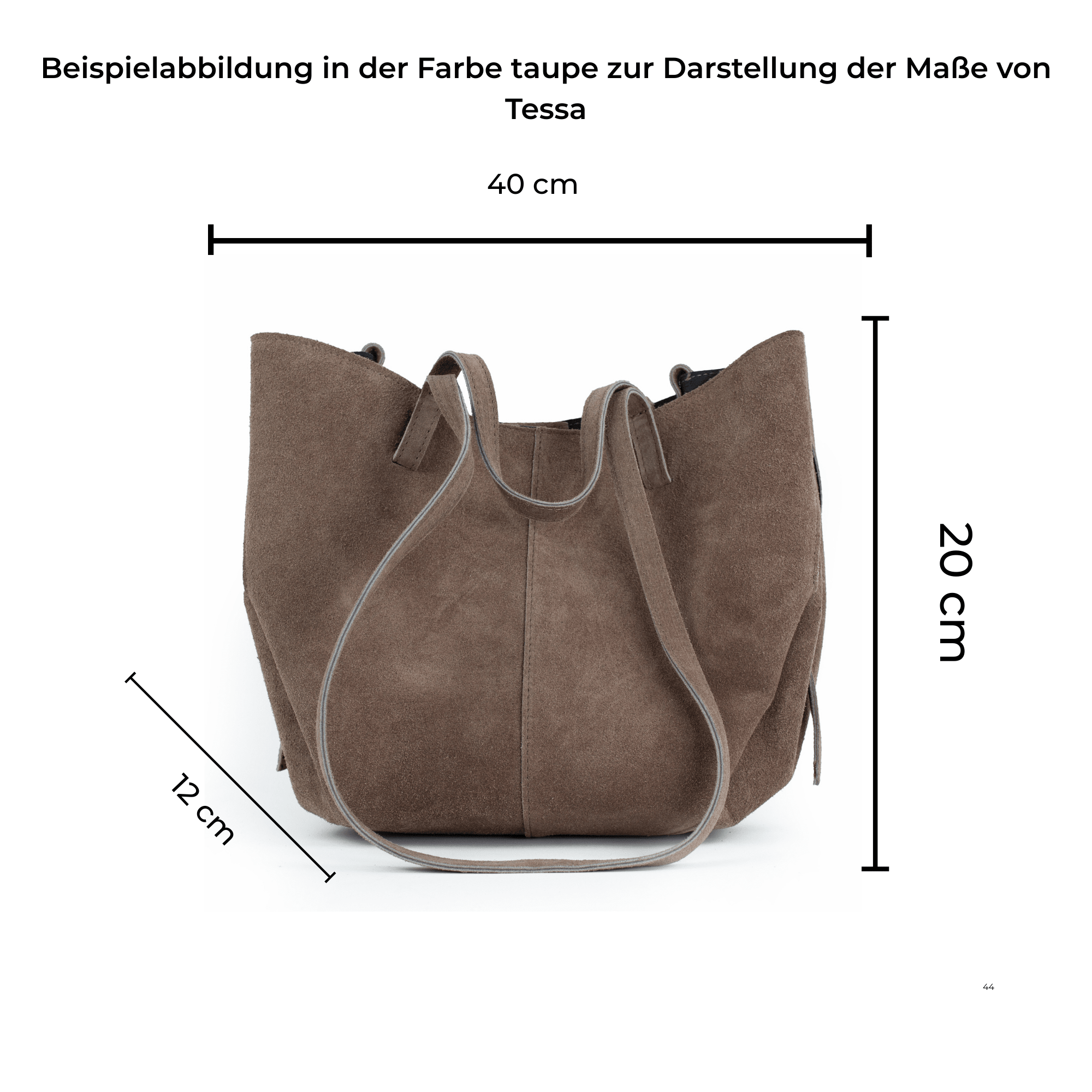 lepelou - leder - Handtaschen - Wildleder Handtasche TARA schwarz - LPHTARSCH