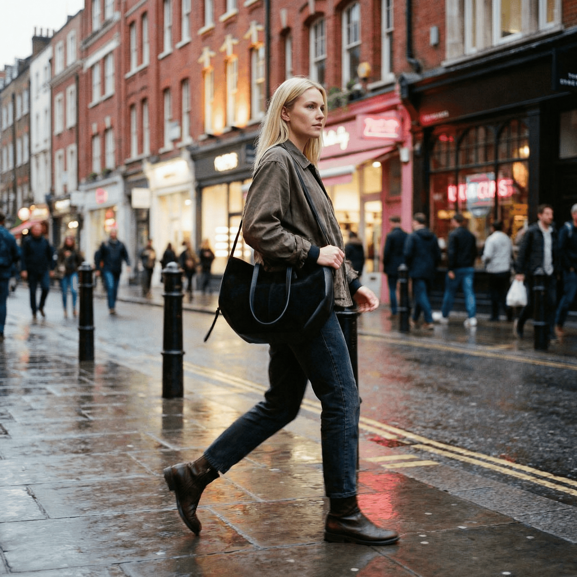 lepelou - leder - Handtaschen - Wildleder Handtasche TARA schwarz - LPHTARSCH