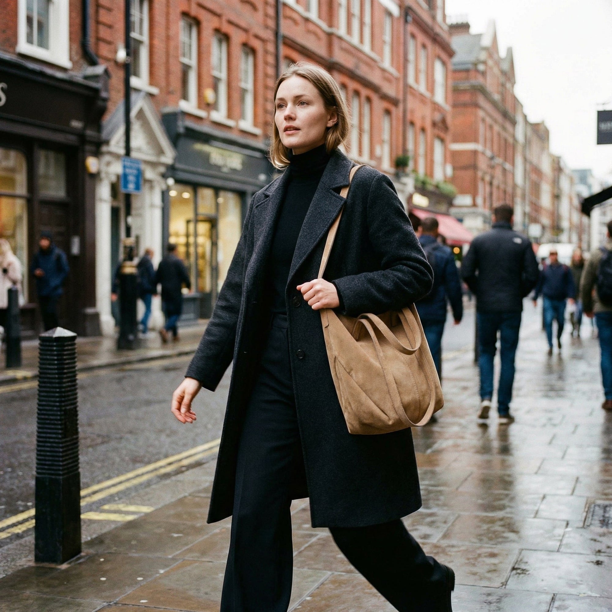 lepelou - leder - Handtaschen - Wildleder Handtasche TESSA beige - LPHTESBEI