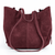 lepelou-leder-Handtaschen-Wildleder Handtasche TESSA bordeaux -