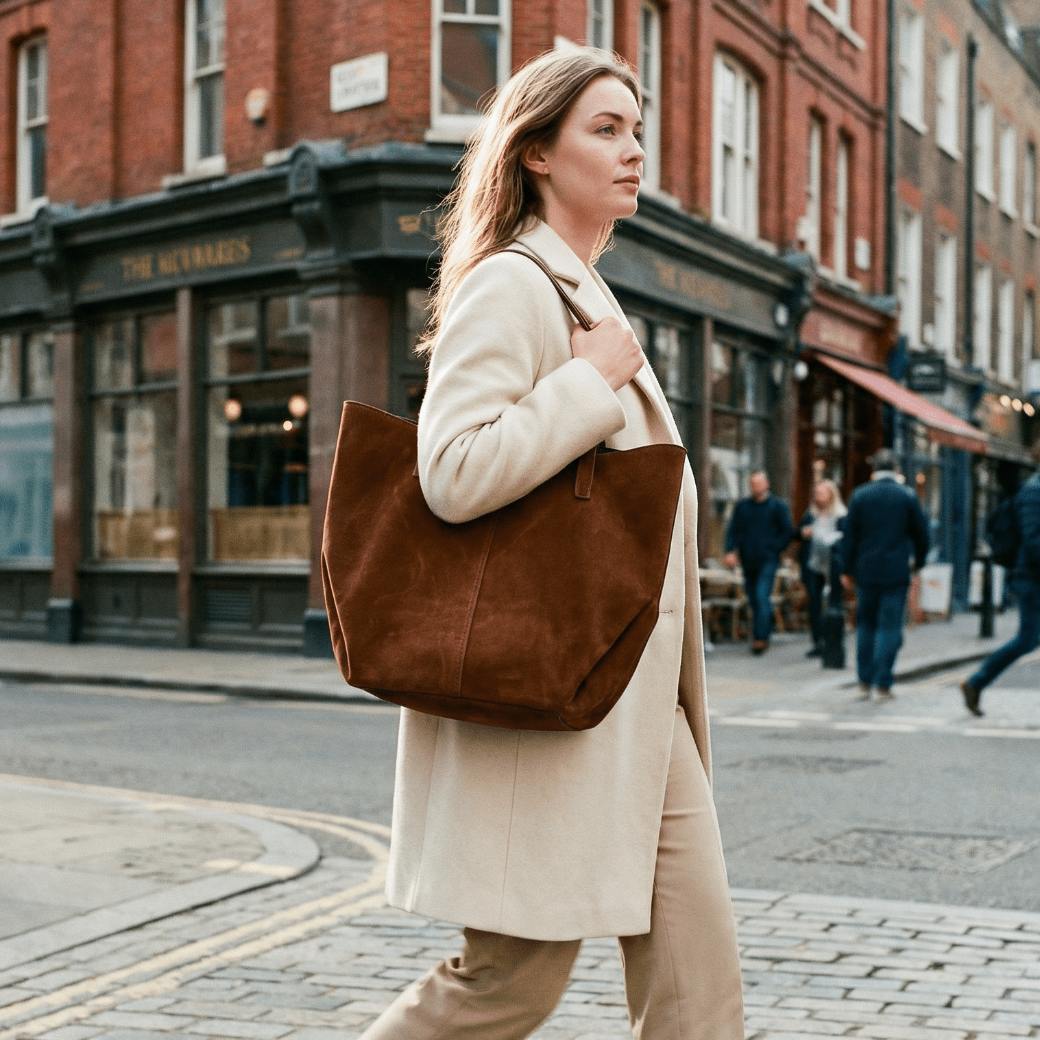 lepelou - leder - Handtaschen - Wildleder Handtasche TESSA cognac - LPHTESCOG