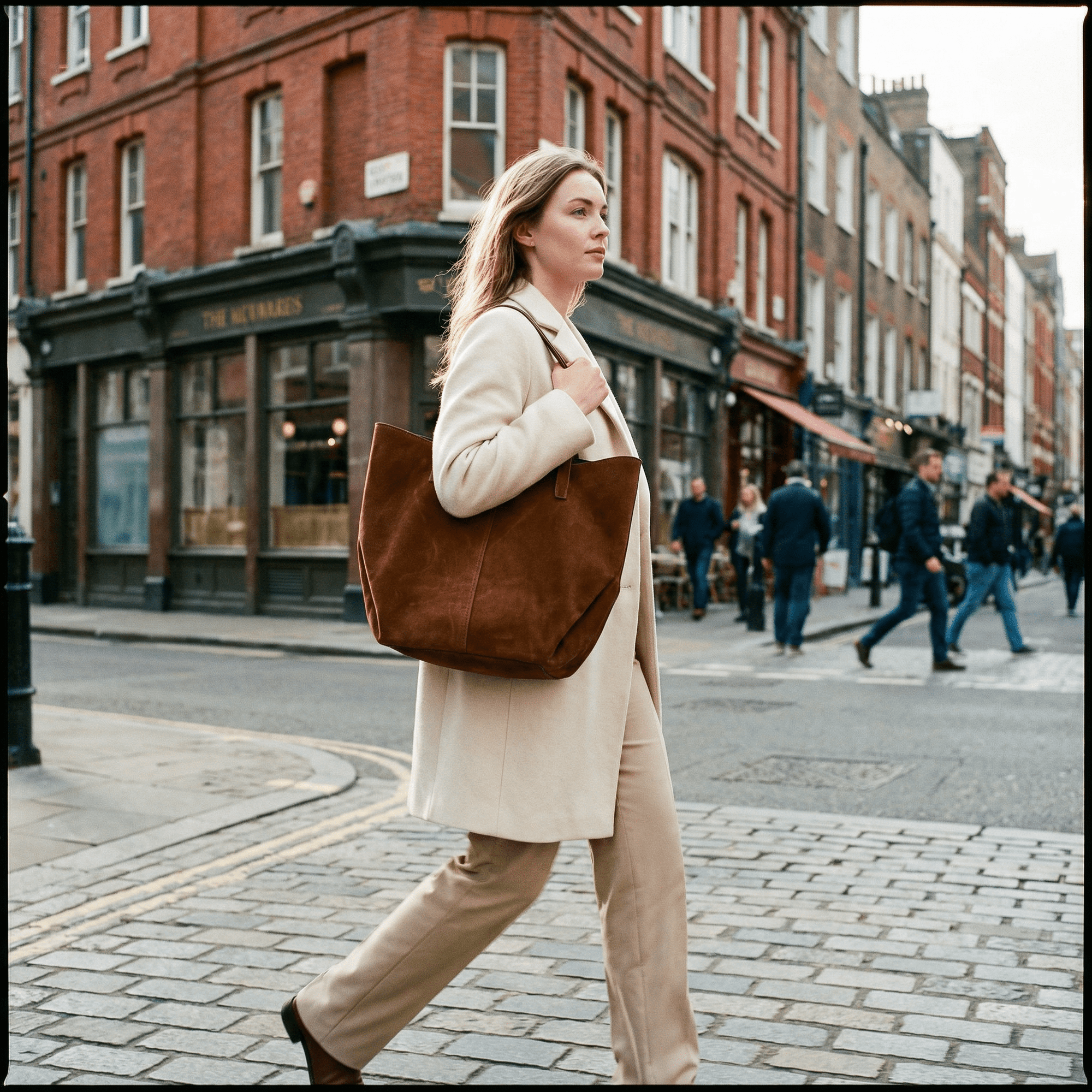 lepelou - leder - Handtaschen - Wildleder Handtasche TESSA cognac - LPHTESCOG