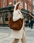 lepelou - leder - Handtaschen - Wildleder Handtasche TESSA cognac - LPHTESCOG