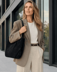 lepelou-leder-Handtaschen-Wildleder Handtasche TESSA schwarz -LPHTESSCH