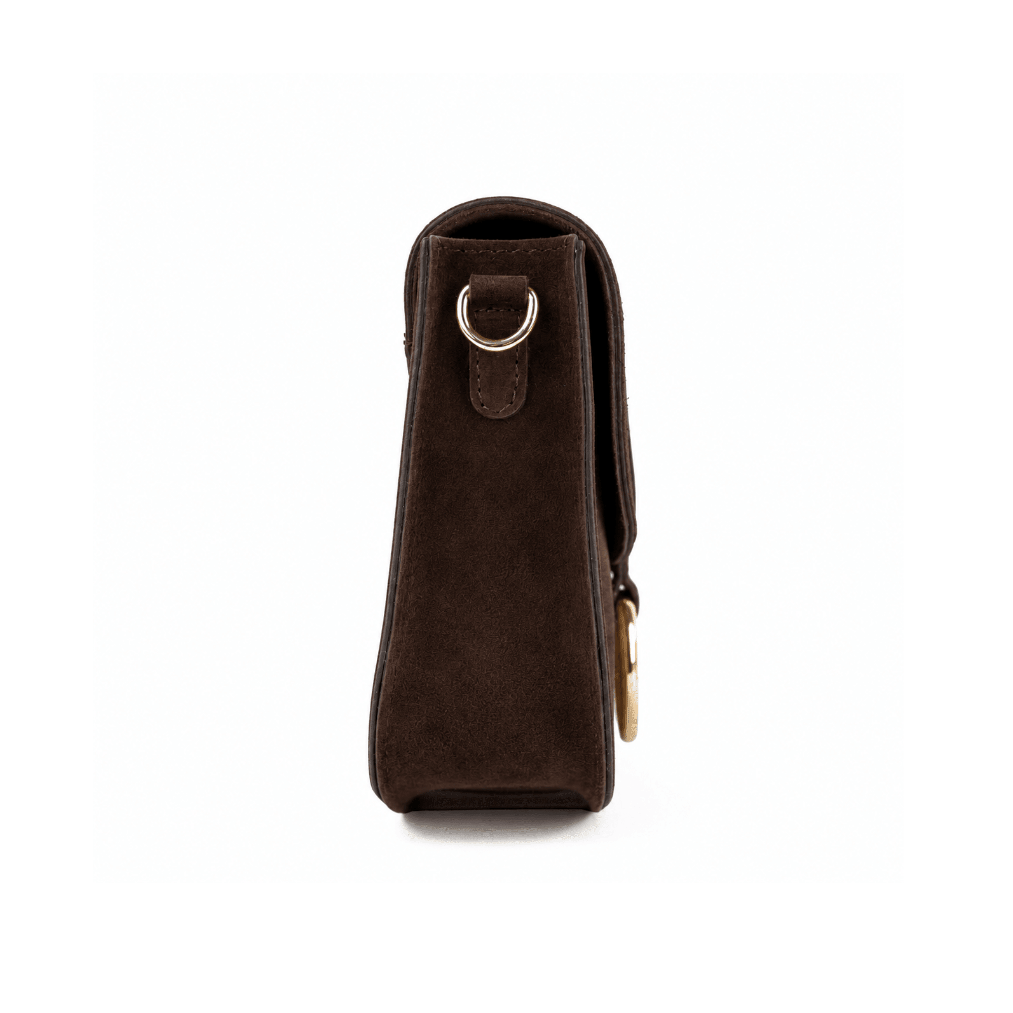 lepelou - leder - HANNA – Wildleder Umhängetasche dunkelbraun - 