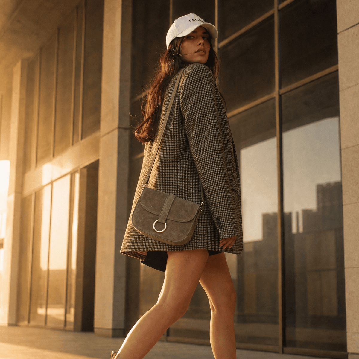 lepelou-leder - HANNA – Wildleder Umhängetasche taupe -LPHHANTAUE