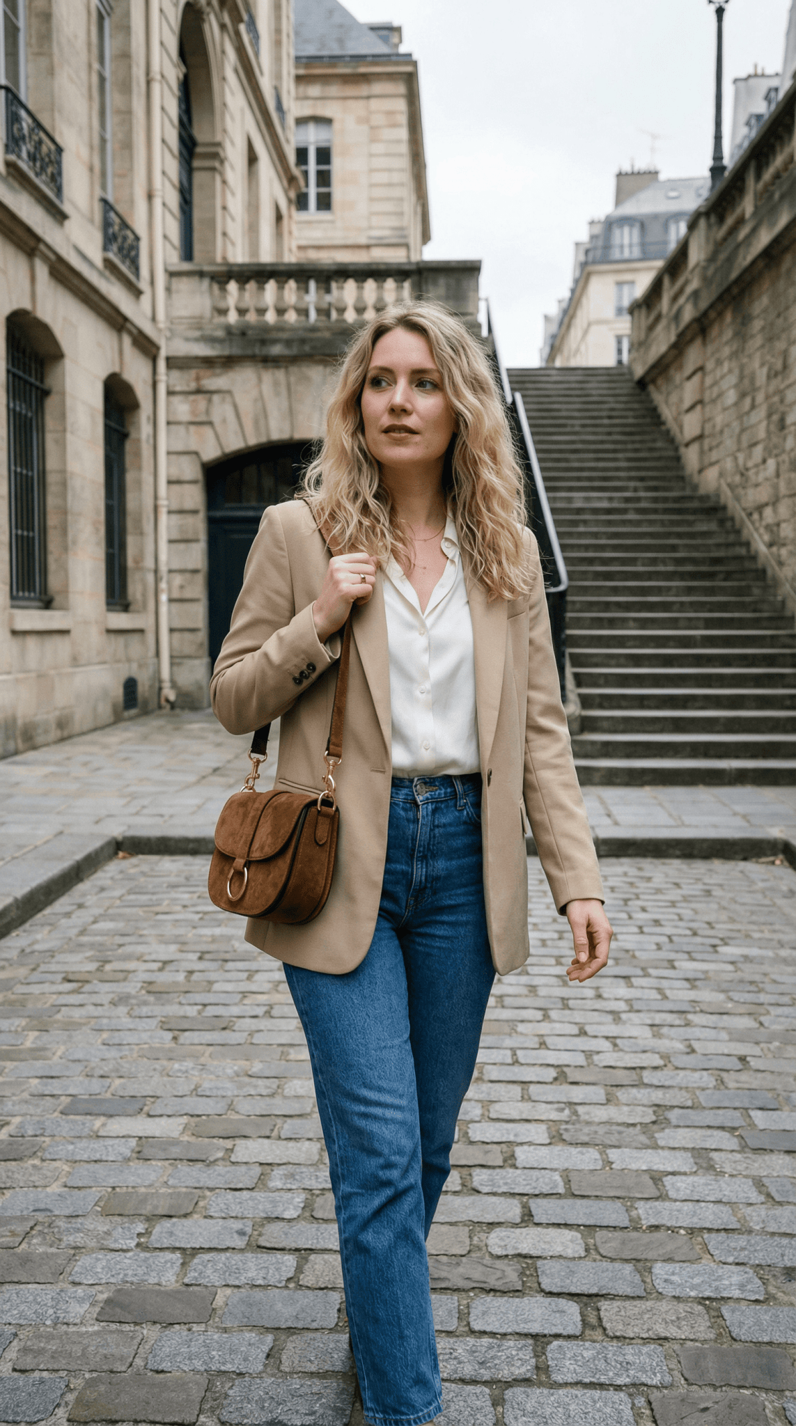 lepelou - leder - HANNA – Wildleder Umhängetasche cognac - LPHHANCOGE