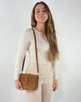 lepelou - leder - HANNA – Wildleder Umhängetasche cognac - LPHHANCOGE
