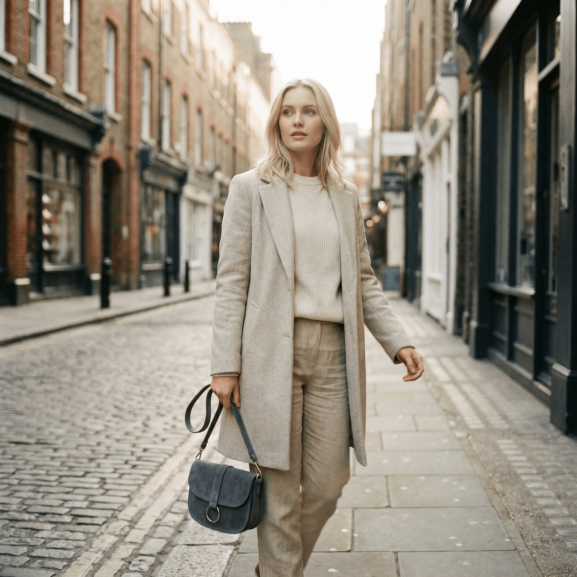 lepelou - leder - HANNA – Wildleder Umhängetasche dunkelgrau - LPHHANDGRE