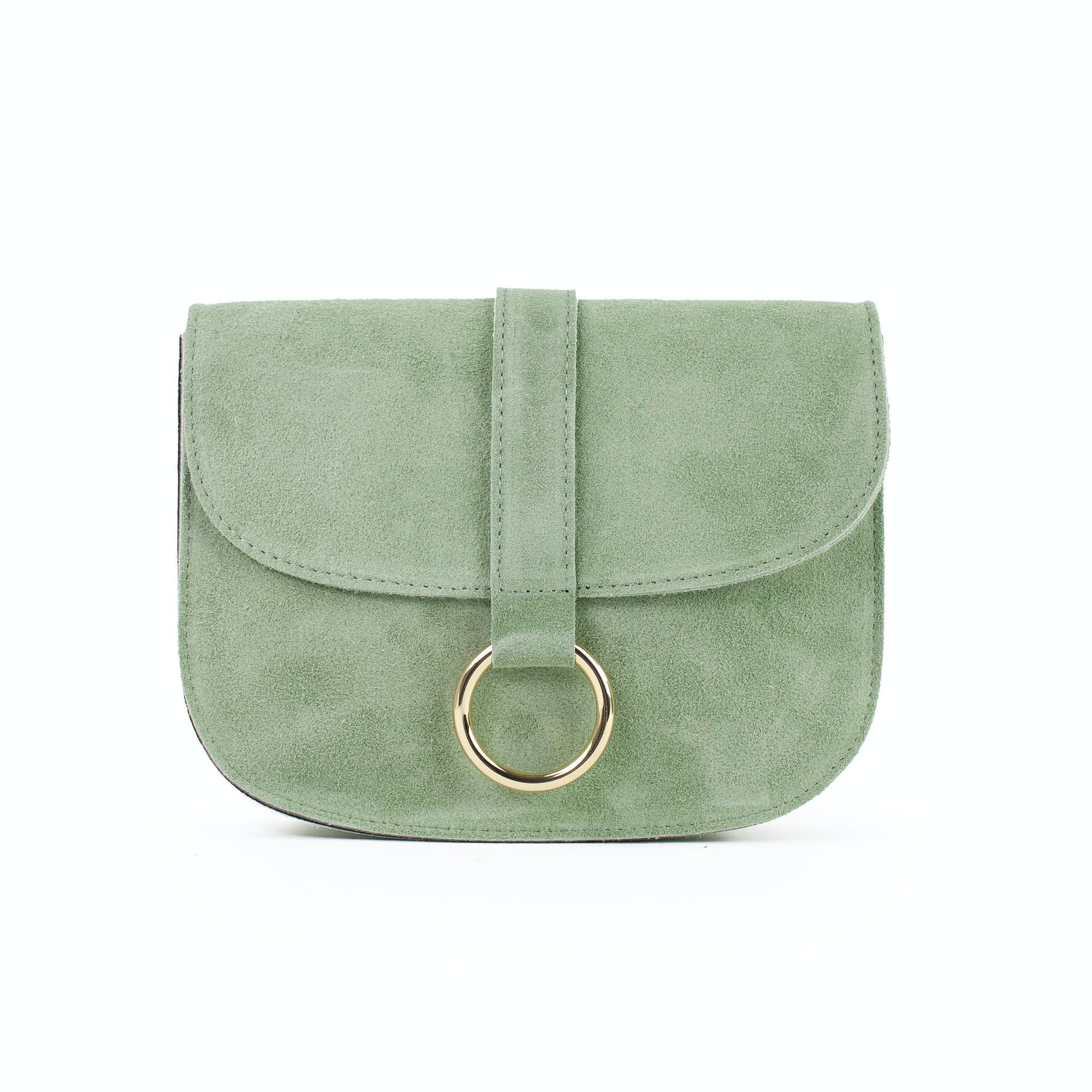 lepelou - leder - HANNA – Wildleder Umhängetasche mint - LPHHANMINE