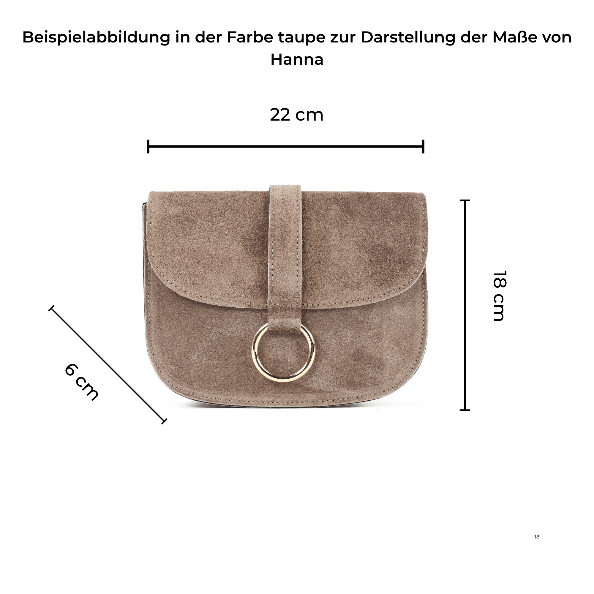 lepelou - leder - HANNA – Wildleder Umhängetasche taupe - LPHHANTAUE