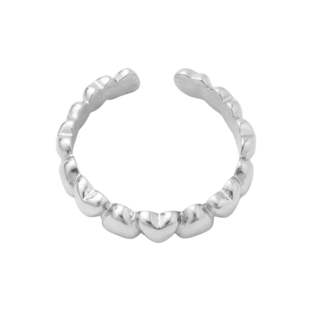 lepelou - leder - Herzchen Ring silber - LPSRHERSIL