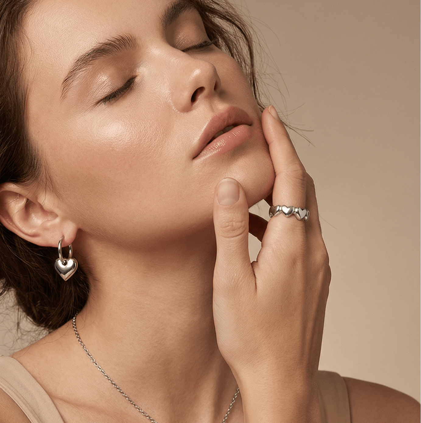 lepelou - leder - Herzchen Ring silber - LPSRHERSIL