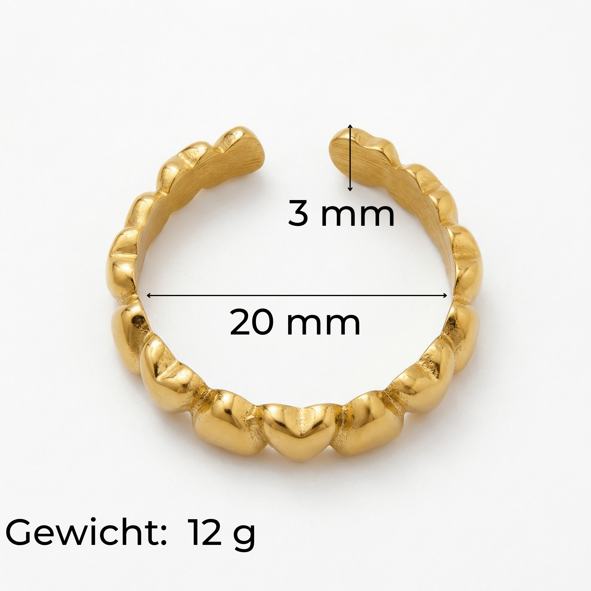 lepelou - leder - Herzchen Ring silber - LPSRHERSIL