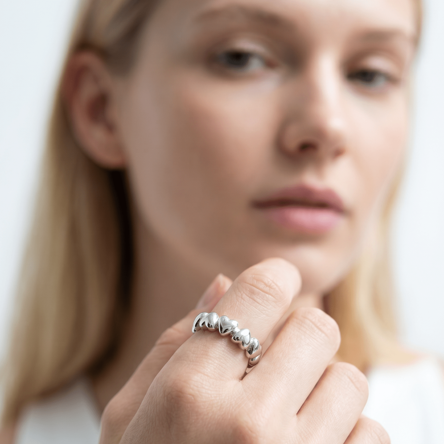 lepelou - leder - Herzchen Ring silber - LPSRHERSIL